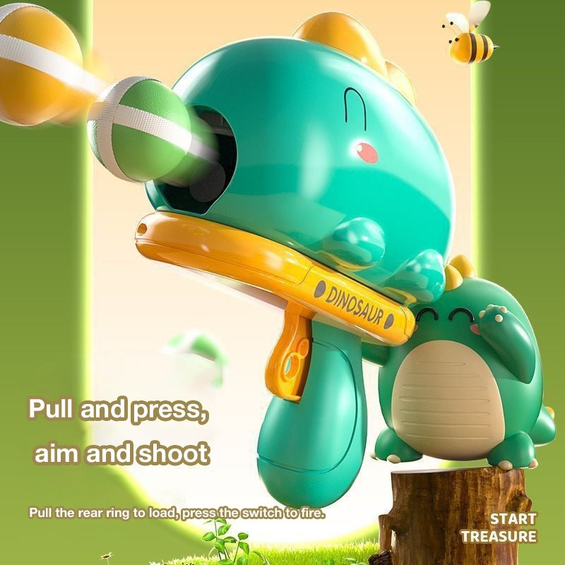 Dinosaur Sticky Ball Blaster, Kids Cartoon Sticky Ball Shooter Toy