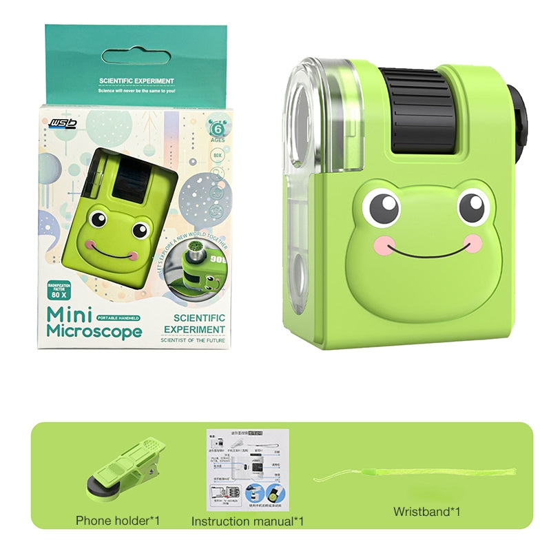 Children's Portable Mini Microscope, Science Experiment Educational Toy