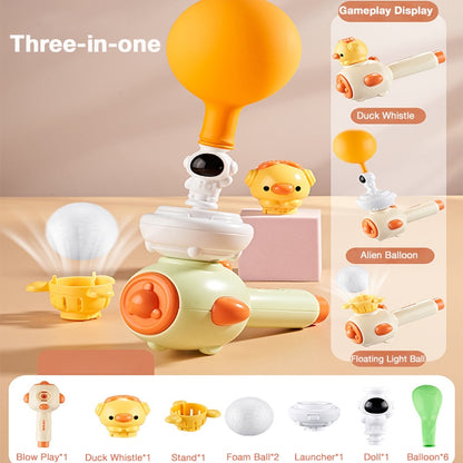 Blow Toy Children's Air Blowing Floating Ball - Lung Exercise, Breath Control Game, Sensory Integration Training Interactive Toy