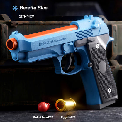 Compact Burst Fire Ejecting Toy Gun, Macaron-Style Soft Dart Blaster for Kids