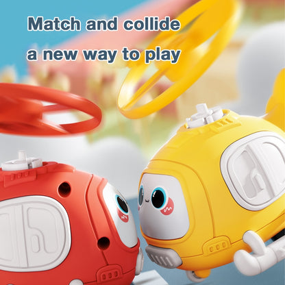 Inertial Collision Aircraft Bamboo Dragonfly Outdoor Flying Disc Launcher Frisbee Toy
