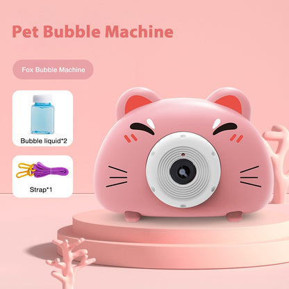 New Model Fully Automatic Kids Cartoon Bubble Camera Toy