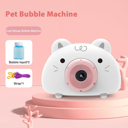 New Model Fully Automatic Kids Cartoon Bubble Camera Toy
