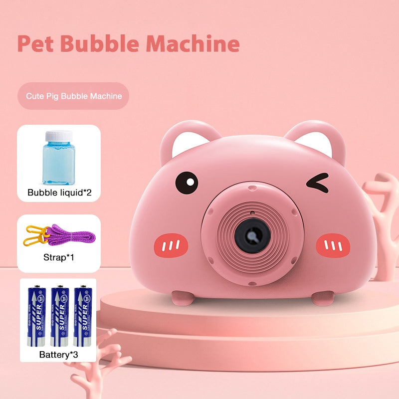 New Model Fully Automatic Kids Cartoon Bubble Camera Toy