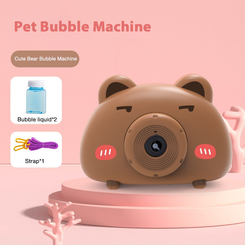 New Model Fully Automatic Kids Cartoon Bubble Camera Toy