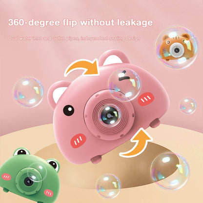 New Model Fully Automatic Kids Cartoon Bubble Camera Toy