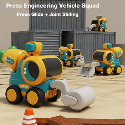 Children's Inertia Pull-Back Engineering Vehicle Toy