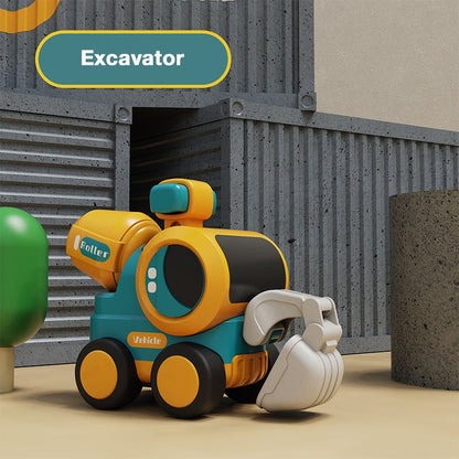 Children's Inertia Pull-Back Engineering Vehicle Toy