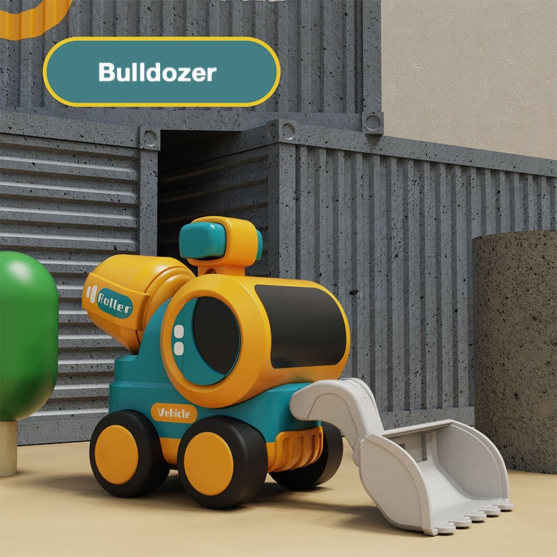 Children's Inertia Pull-Back Engineering Vehicle Toy