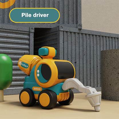 Children's Inertia Pull-Back Engineering Vehicle Toy