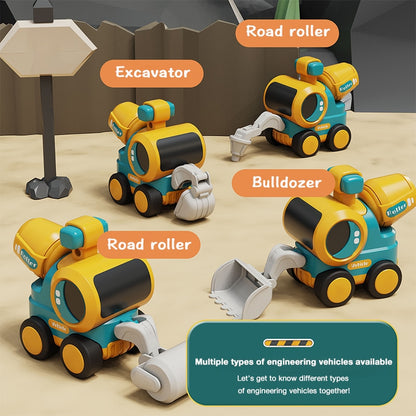 Children's Inertia Pull-Back Engineering Vehicle Toy