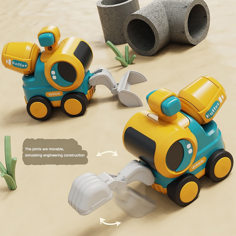 Children's Inertia Pull-Back Engineering Vehicle Toy