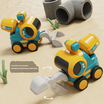 Children's Inertia Pull-Back Engineering Vehicle Toy
