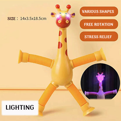 Suction Cup Luminous Cartoon Telescopic Children's Educational Toy
