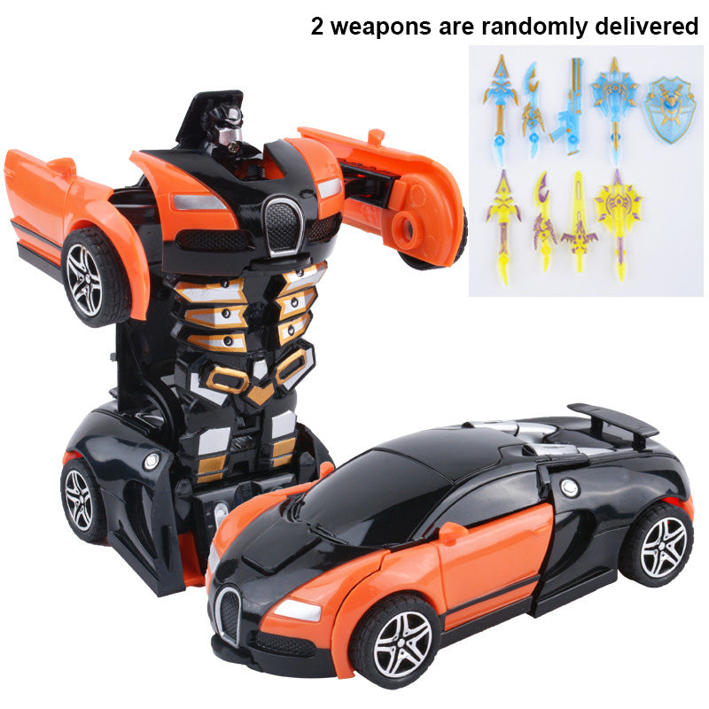 One-Touch Transforming Robot Car – Crash & Auto Deformation Toy