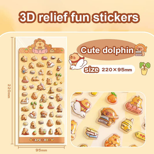 3D Embossed Relief Stickers – Fun DIY Decorative Stickers for Kids & Crafts