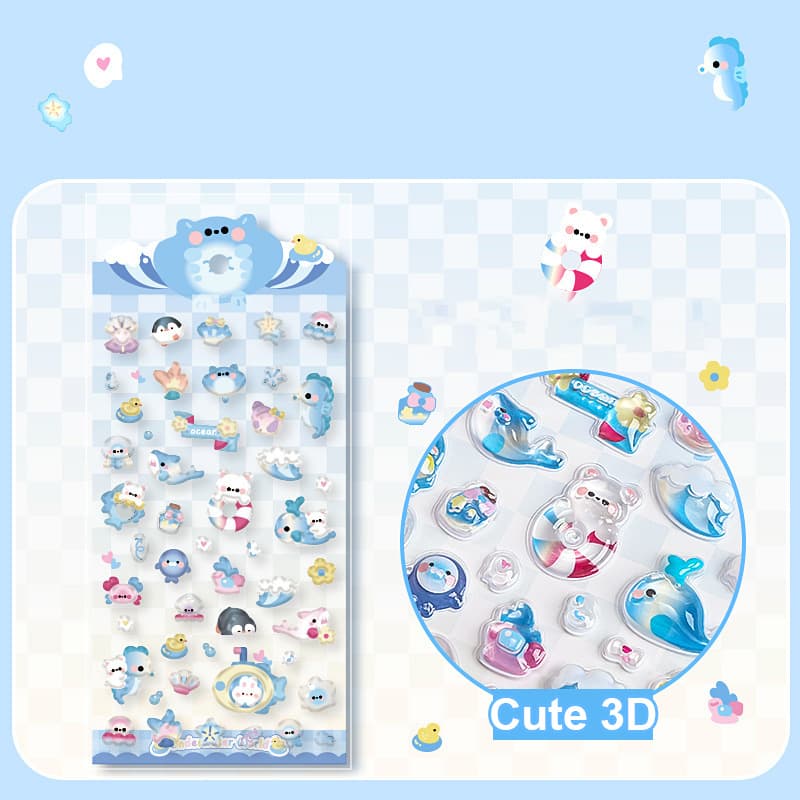 3D Embossed Relief Stickers – Fun DIY Decorative Stickers for Kids & Crafts