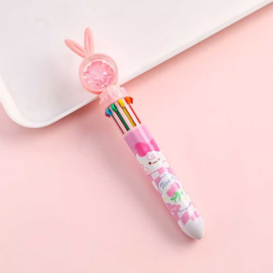 10-color cartoon rabbit ballpoint pen