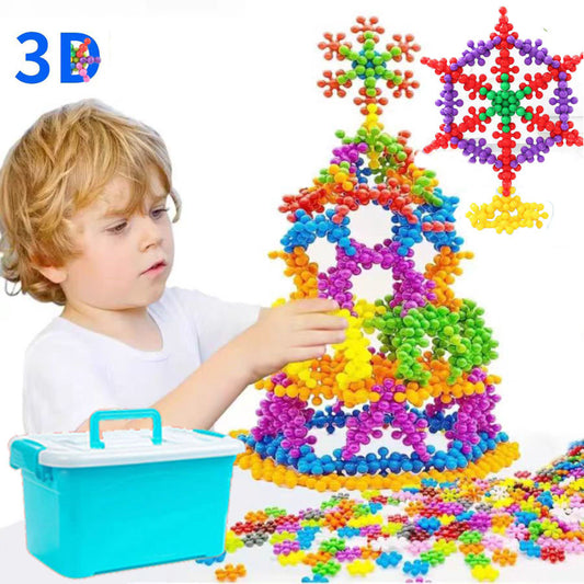 3D Plum Blossom Building Blocks – Educational Toy for Kids’ Focus