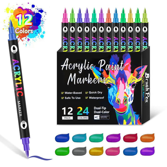 Dual-Tip Acrylic Marker Pen – Kids’ Art & Graffiti Supplies