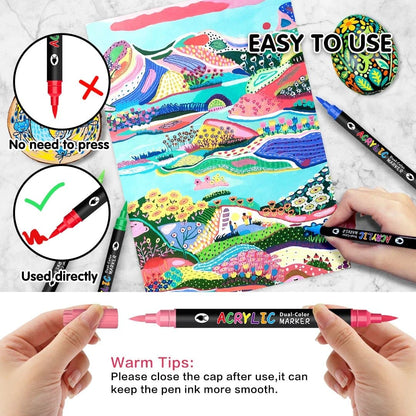 Dual-Tip Acrylic Marker Pen – Kids’ Art & Graffiti Supplies