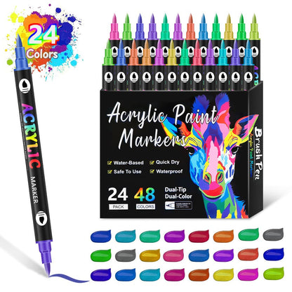 Dual-Tip Acrylic Marker Pen – Kids’ Art & Graffiti Supplies
