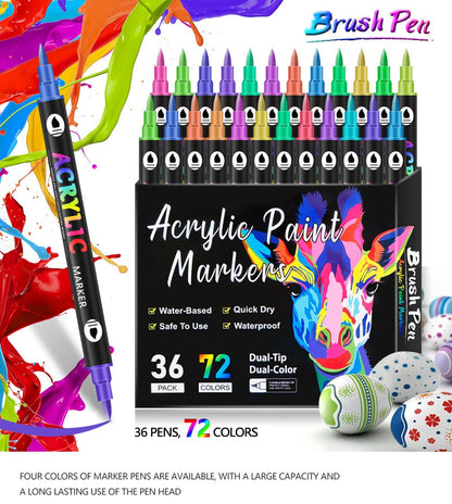 Dual-Tip Acrylic Marker Pen – Kids’ Art & Graffiti Supplies