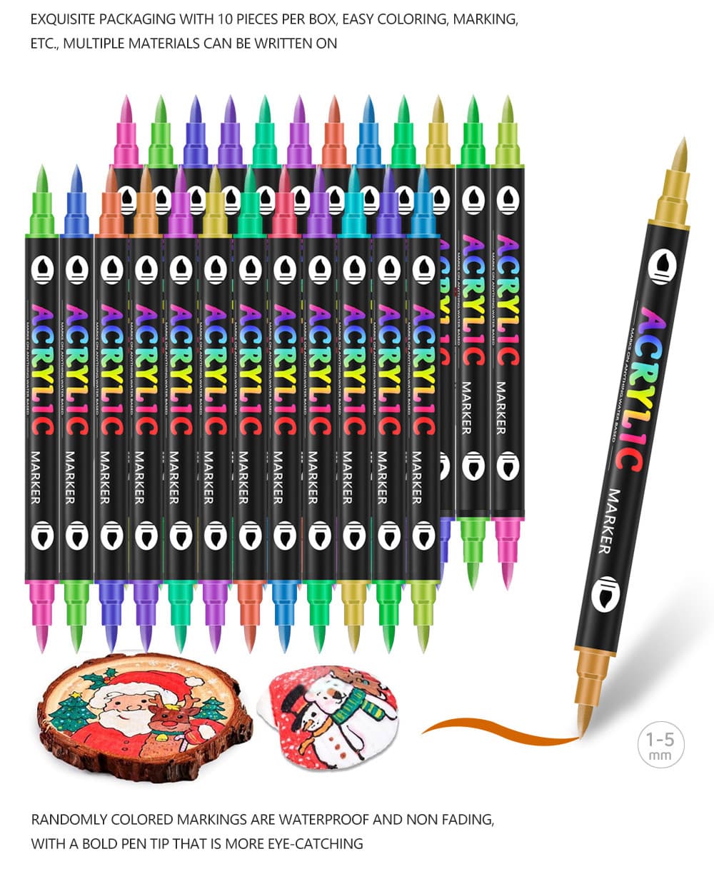 Dual-Tip Acrylic Marker Pen – Kids’ Art & Graffiti Supplies