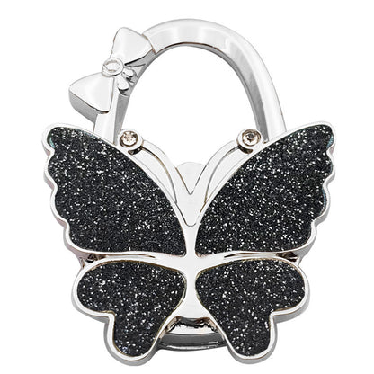 🦋✨ Sparkly Butterfly Foldable Handbag Hook – Cute Portable Non-Slip Purse Hanger for Girls, Travel & Restaurants