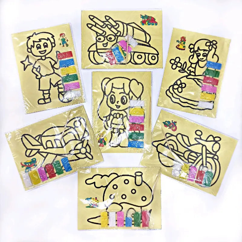 [10 PCS] Kids’ Creative DIY Sand Painting Kit