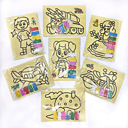 [10 PCS] Kids’ Creative DIY Sand Painting Kit