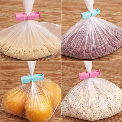 Colorful Food Bag Sealing Clips, Press Sealer for Food, Moisture-Proof Vacuum Packaging Clips, Kitchen Storage Accessories