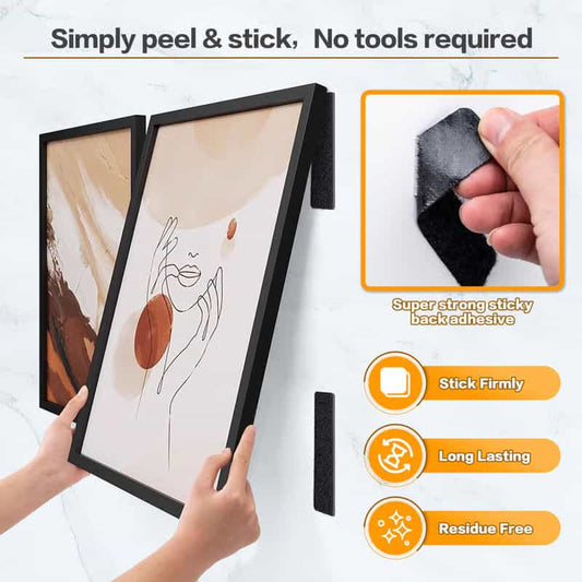 3 Pairs Heavy duty Velcro strips with adhesive