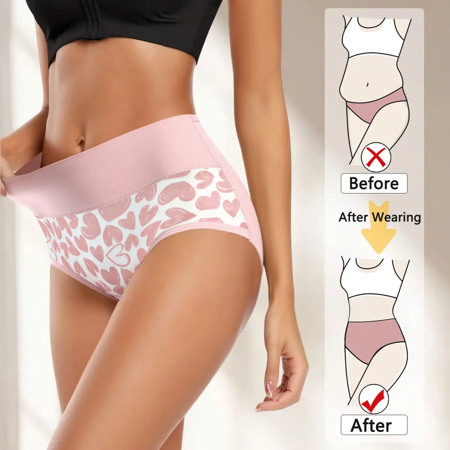 Women's Cotton Cute Love Print Briefs