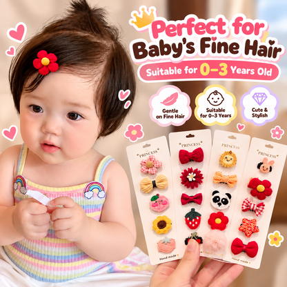 Baby Fetal Hair Clip 5pcs –Sweat-Absorbing & Breathable | Cute Hair Accessory