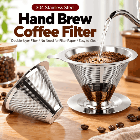 304 Stainless Steel Coffee Filter – Paper-Free & Reusable