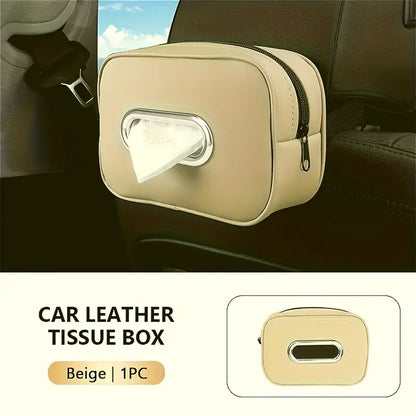Leather Car Tissue Box