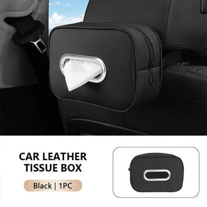 Leather Car Tissue Box