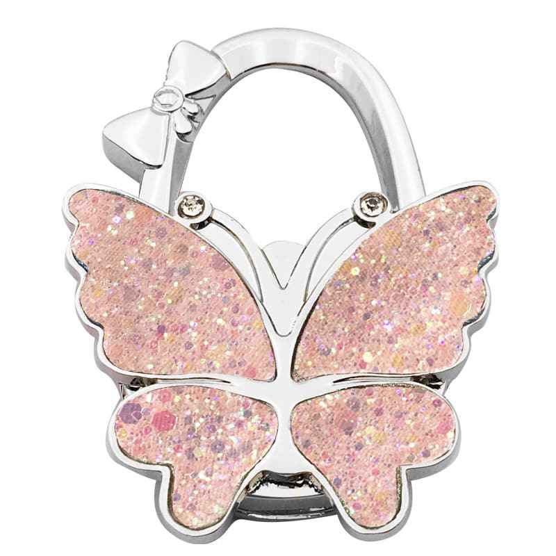 🦋✨ Sparkly Butterfly Foldable Handbag Hook – Cute Portable Non-Slip Purse Hanger for Girls, Travel & Restaurants