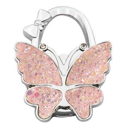 🦋✨ Sparkly Butterfly Foldable Handbag Hook – Cute Portable Non-Slip Purse Hanger for Girls, Travel & Restaurants