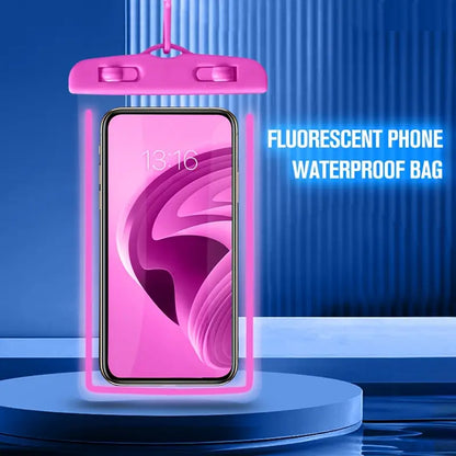Fluorescent Waterproof Phone Bag – Touchscreen & Swim-Friendly
