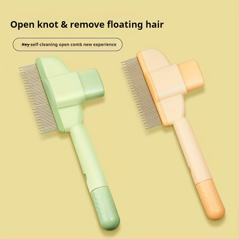 Portable Self-Cleaning Pet Brush – Comfortable Grooming Comb for Cats, Dogs & Small Pets