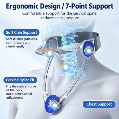 360° Adjustable Neck Brace – Relieves pain & tension, corrects forward head posture. Breathable foam, fits all. Office & travel ready!