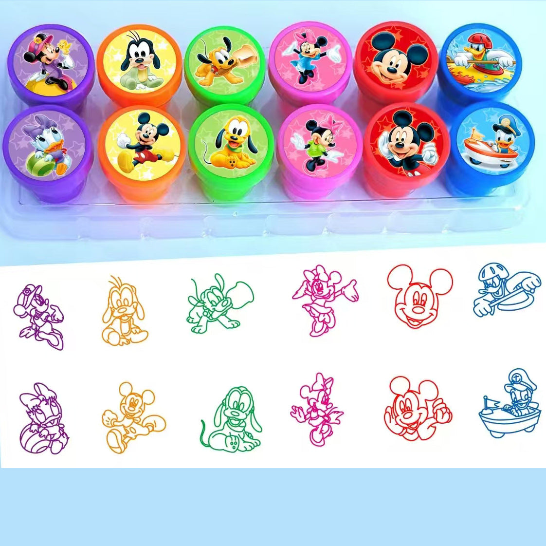 【12 Pcs】Children's Cartoon Stamps