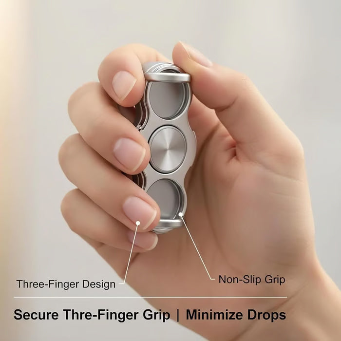 📱Dual-Ring Finger Holder – 360° Swivel & Fold, Strong Clip for Phones