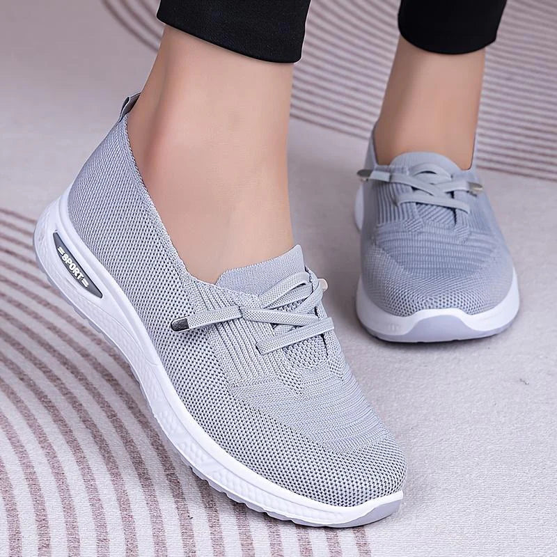 【High Quality】Women’s Breathable Mesh Knitted Low Top Walking Shoes — Lightweight, Non-Slip