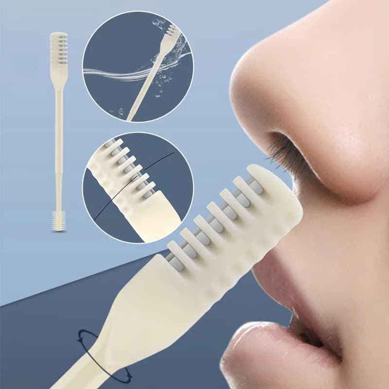 2-in-1 Nose Hair Trimmer & Ear Pick – Double-Sided Design: Nasal Hair Scissors + Ear Spoon