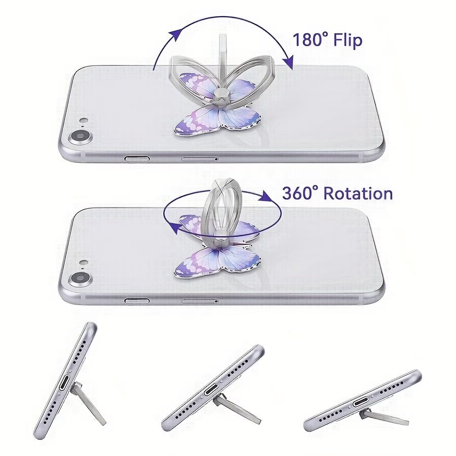 Butterfly Phone Ring Metal Holder