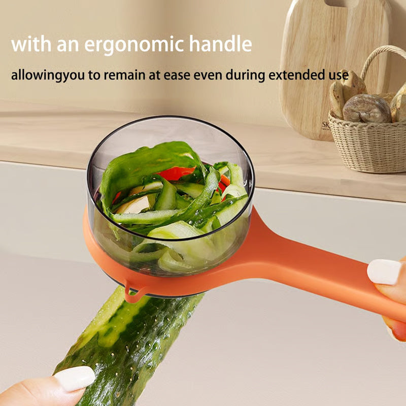 🥔🍎Double-Sided Stainless Steel Peeling Knife – Sharp Dual-Edge, Left/Right Handed, with Storage Box, Kitchen Essential