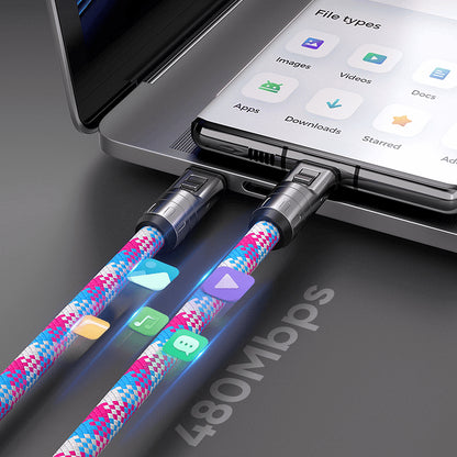 Type-C to Type-C 240W Charging Cable with Wearable Bracelet Design